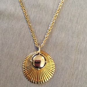 Two Chain Gold Silver Plated Pendant Necklace